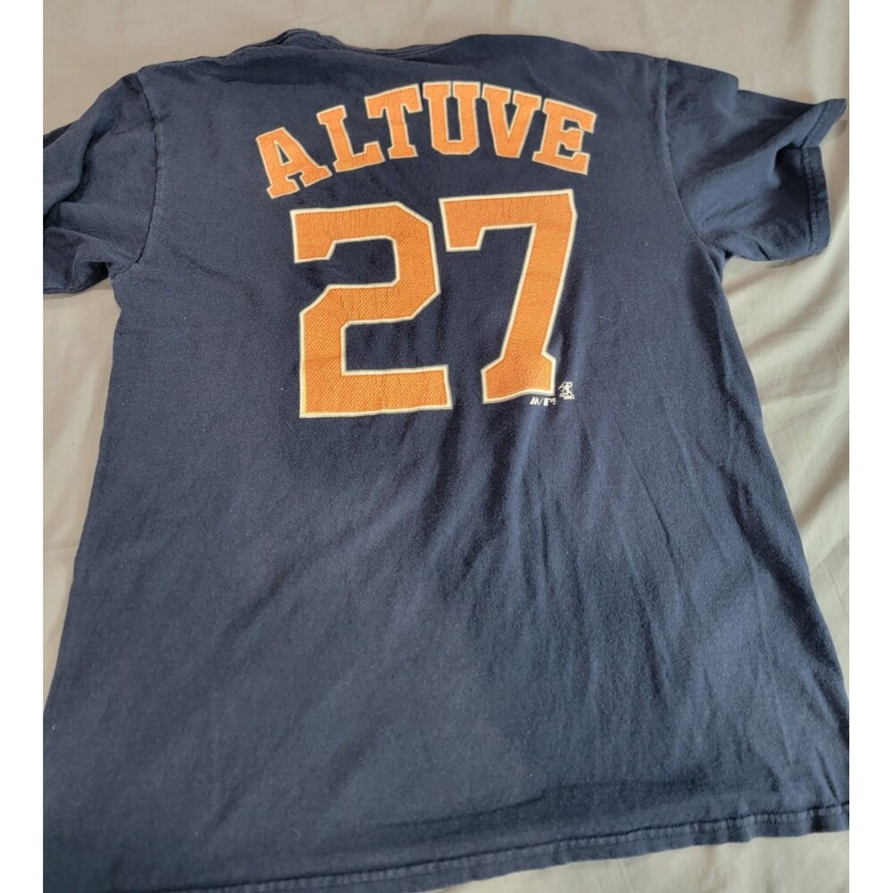 MLB Houston Astros Jose Altuve #27 Majestic MLB T-Shirt Men’s Medium Navy